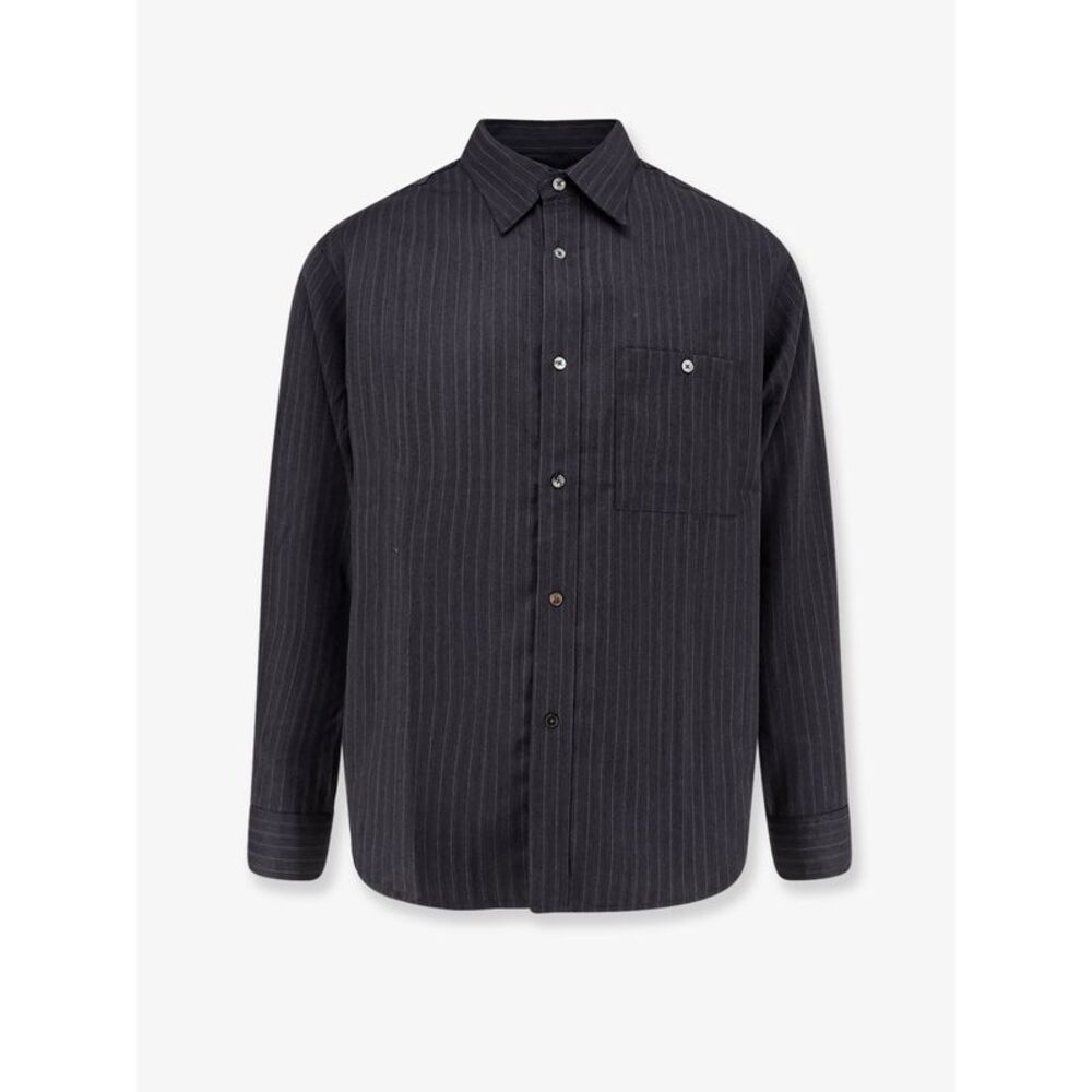 Tonywack Unisex Striped Wool Blend Unisex Shirt